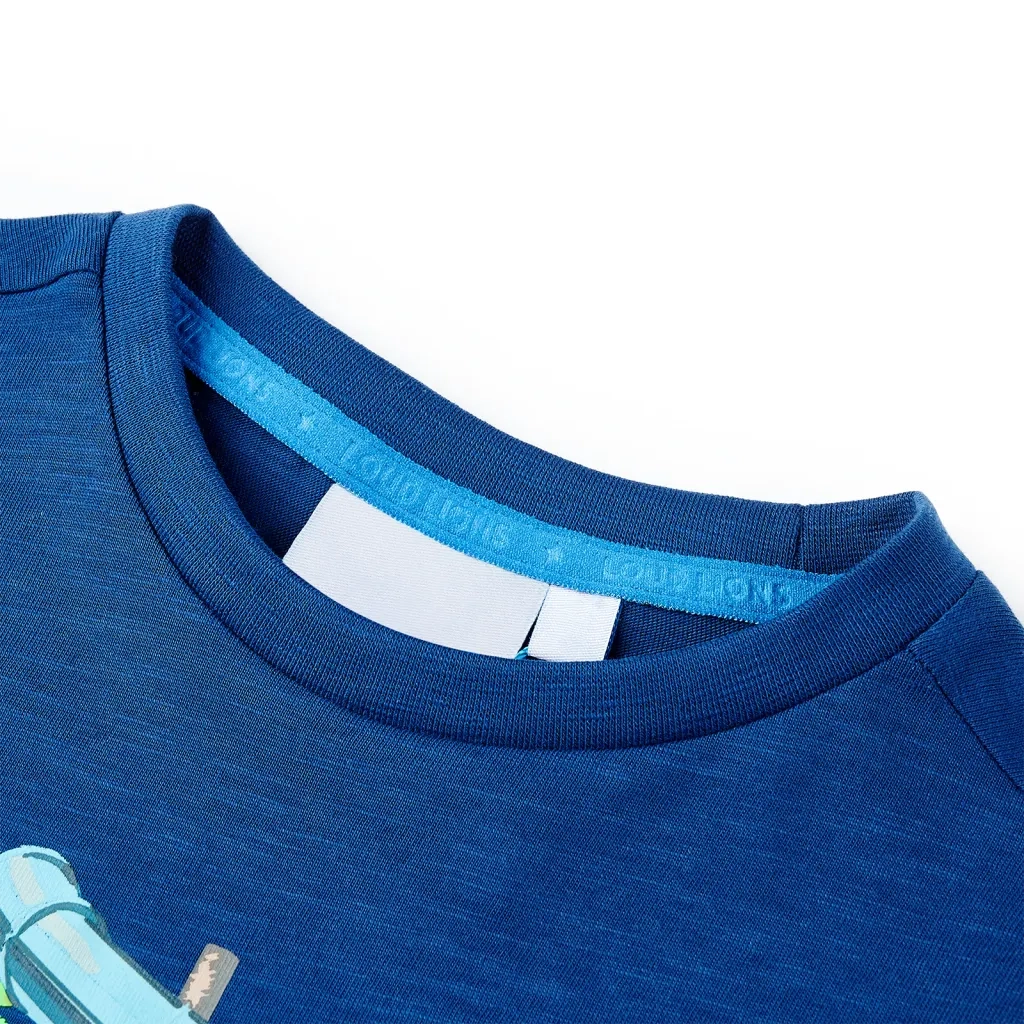 Maglietta da Bambino Blu Scuro 128 12467