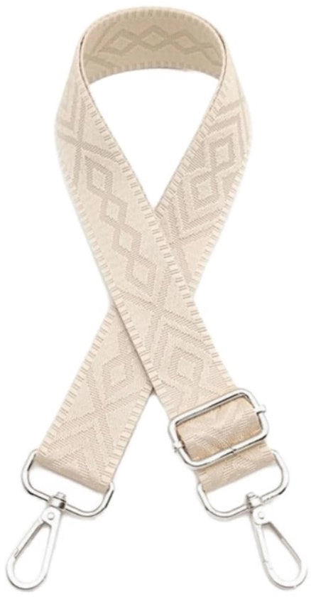 Cinturino per spalla regolabile - cinturino per borse - materiale: poliestere - larghezza 3,8 cm - lunghezza 75-130 cm - chiusura con gancio argentato - cinturino per spalla