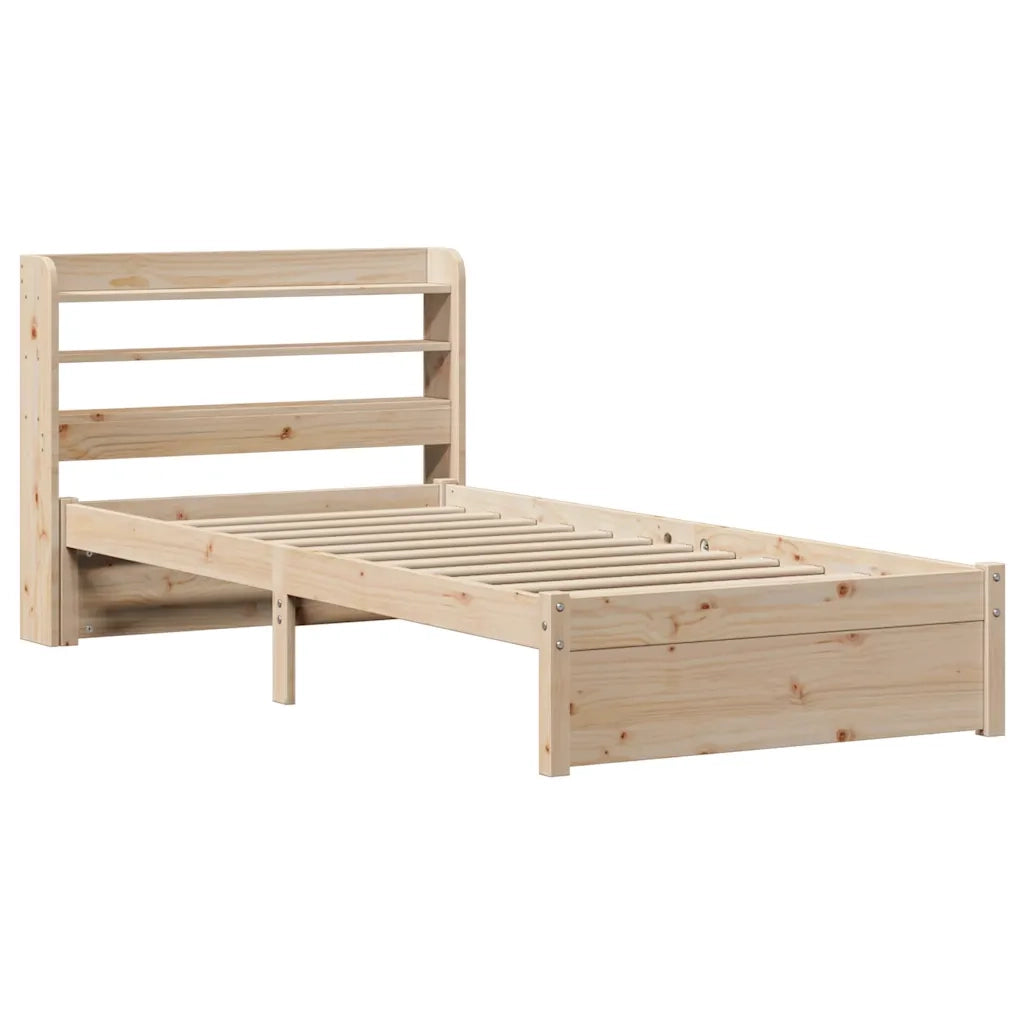Giroletto con Testiera 75x190 cm in Legno Massello di Pino 3306720