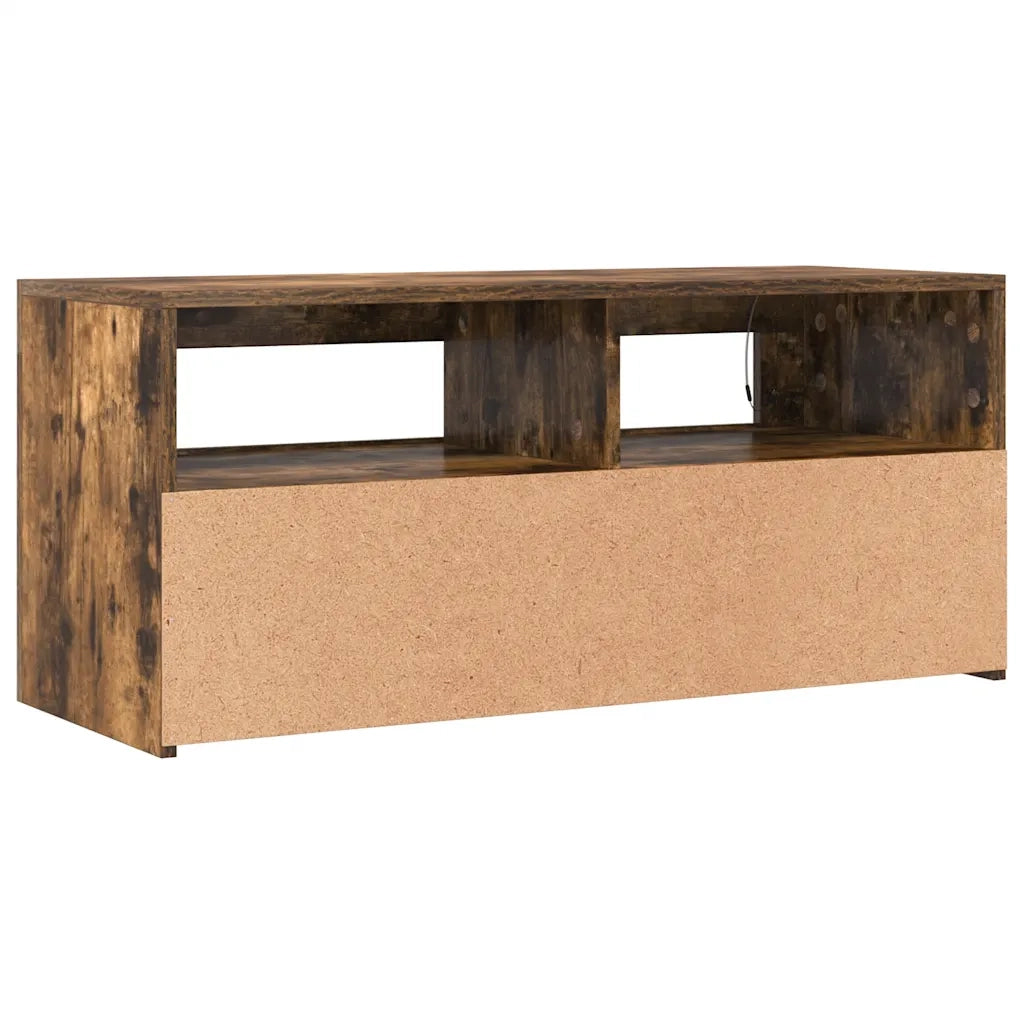 Mobile Porta TV con Luci LED Rovere Fumo 90x35x40 cm cod mxl 23127
