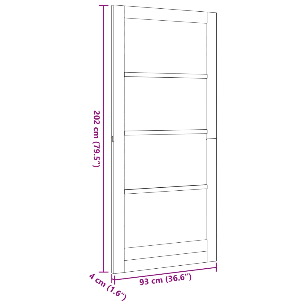 porta interna con vetro "ORKDAL" bianca 93x202x4 cm