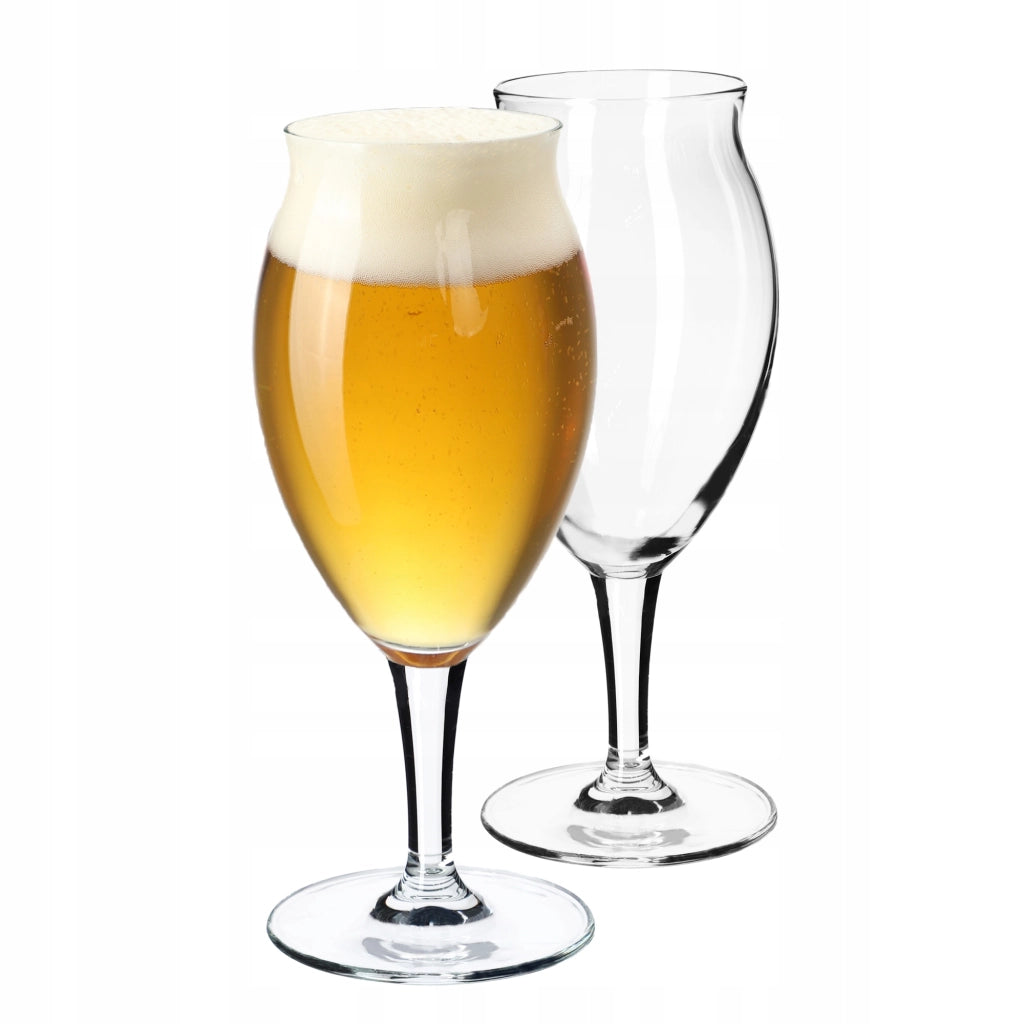 Boccale da birra KADAX, bicchiere da birra, calice alto in vetro, 410 ml, 2 pezzi