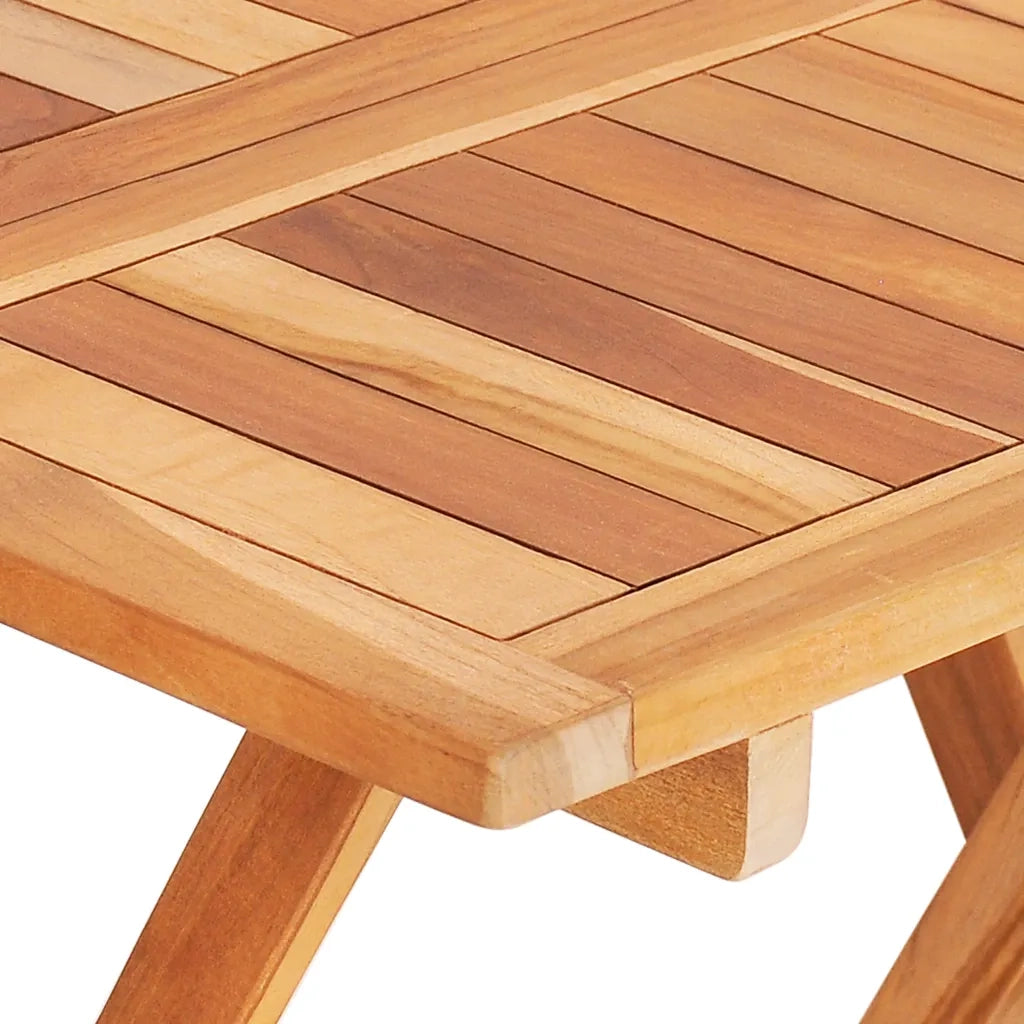 Set da Bistrot 3 pz con Cuscini Neri in Legno Massello di Teak cod mxl 43687
