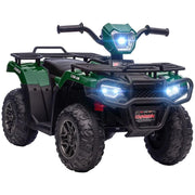 QUAD PER BAMBINI 3-6 ANNI CON 3 LUCI LED VELOCITÀ MAX 4 KM/H VERDE