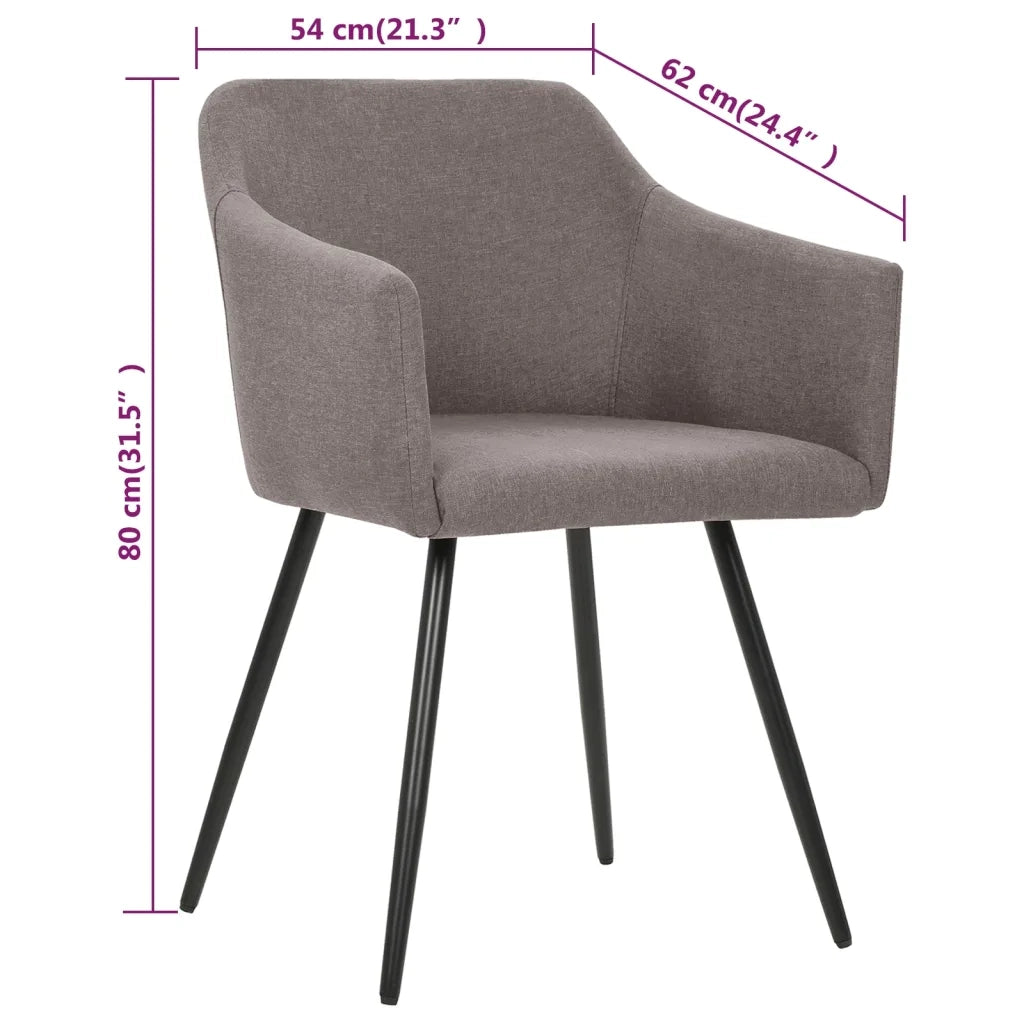 Sedie da Pranzo 6 pz Grigio Talpa in Tessuto 3065690