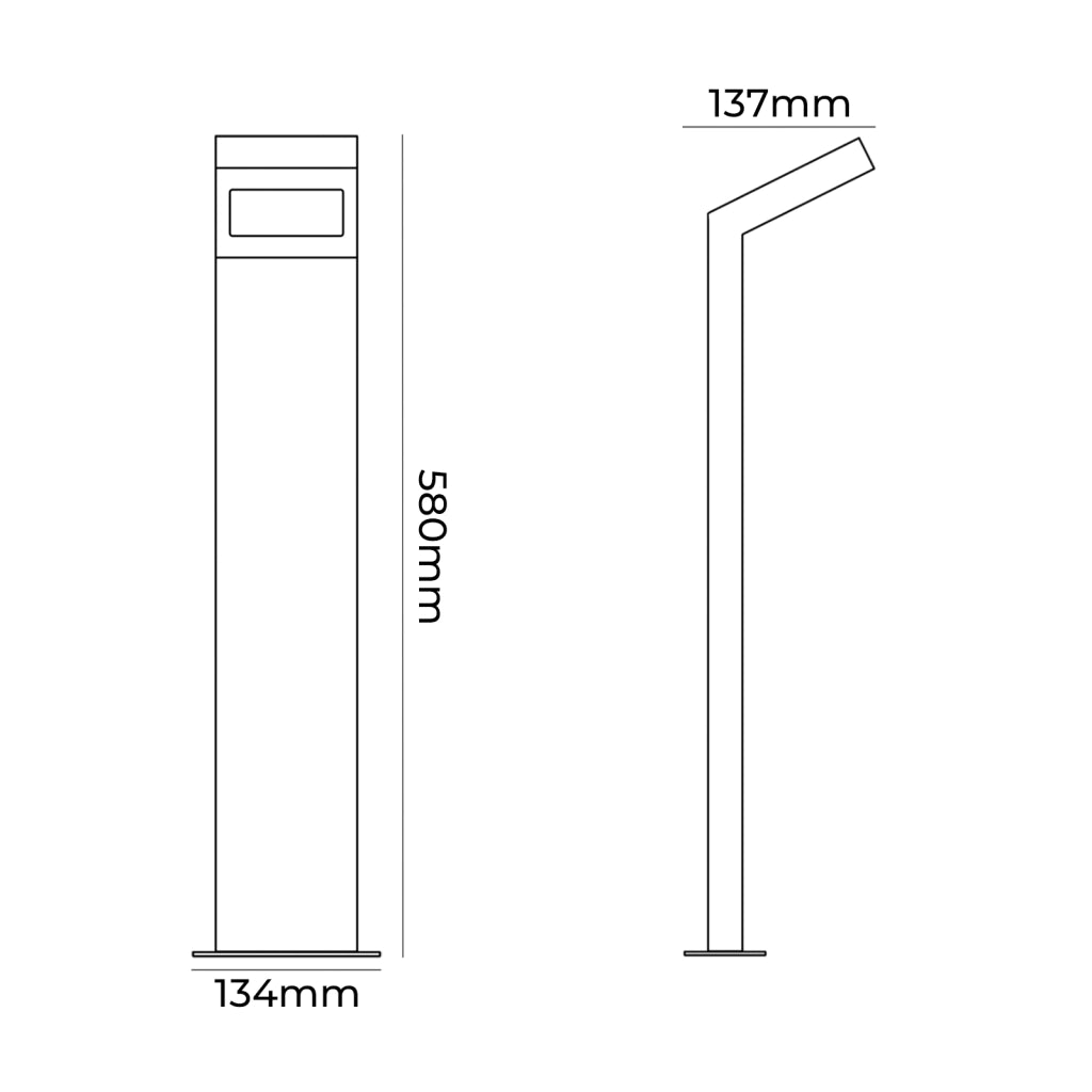 LAMPIONCINO PALO A LED DA GIARDINO GIARDINO 10W LUCE NATURALE 4000K° - ILLUMINAZIONE ESTERNA IP54 DESIGN MODERNO E RESISTENTE