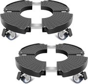 Rotolatore per piante, diametro 35-48 cm, tavola rotolatrice per piante fino a 150 kg, sottopiatto per piante, grande vaso per piante da esterno, supporto per ombrellone, contenitore per rifiuti, serbatoio per acqua, griglia per vino