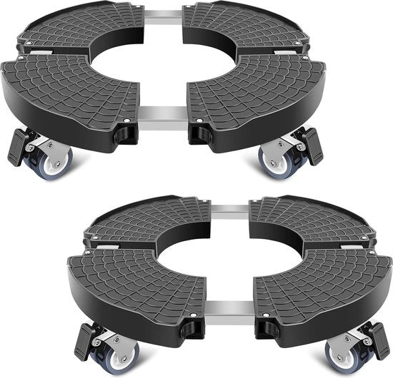 Rotolatore per piante, diametro 35-48 cm, tavola rotolatrice per piante fino a 150 kg, sottopiatto per piante, grande vaso per piante da esterno, supporto per ombrellone, contenitore per rifiuti, serbatoio per acqua, griglia per vino