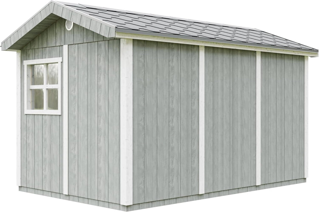 Casetta da giardino di qualit? premium 8,68 m² - H252x250x412 cm - Timbela M914-CAVERN STEEL