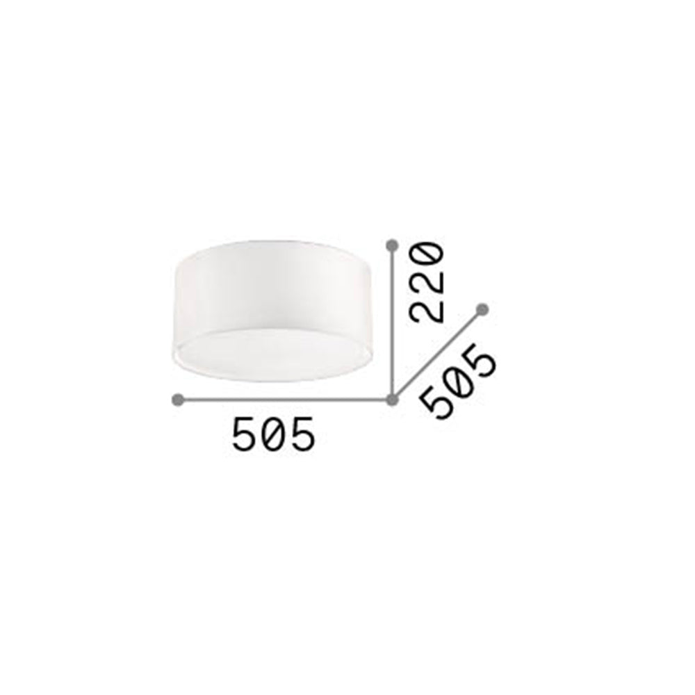 Plafoniera Moderna Wheel Corda Bianco 3 Luci E27