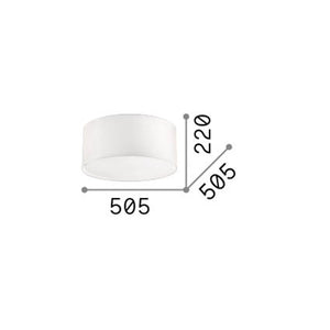 Plafoniera Moderna Wheel Corda Bianco 3 Luci E27