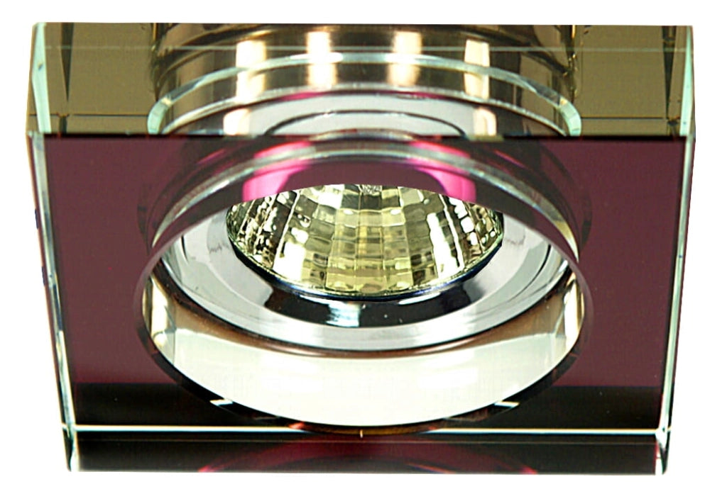 Candellux SS-16 faretto da incasso vetro viola 9x9