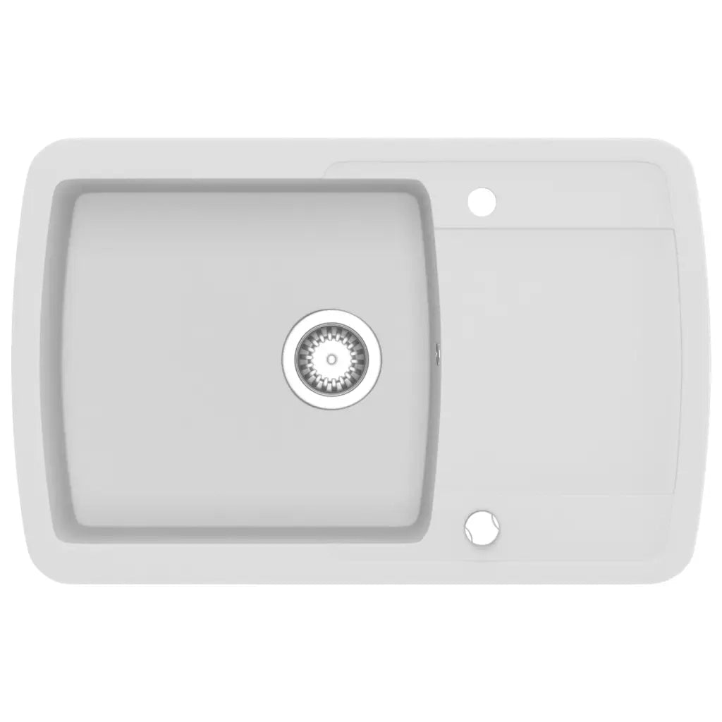 Lavello da Cucina in Granito Vasca Singola Bianco CFW2793324