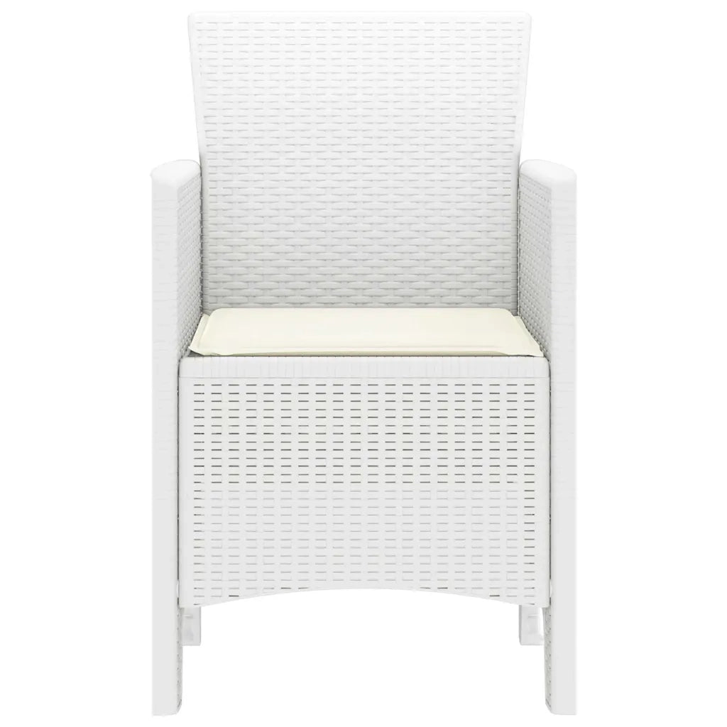 Sedia da Giardino 2 pz | Sedie da Esterno Bianco 53 x 49 x 85 cm Polipropilene