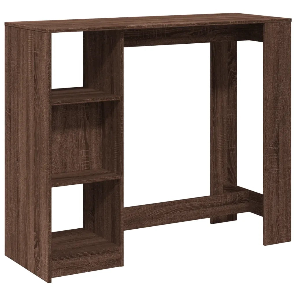 vidaXL Tavolo Bar Ripiano Rovere Marrone 124x46x103,5 cm Multistrato