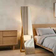 SPECCHIO DA TERRA Rettangolare 156x37 cm Noce
