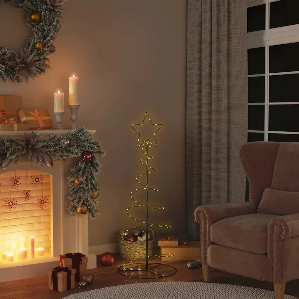 Albero di Natale | Decorazioni natalizie a LED 80 LED Bianco Caldo 120 cm