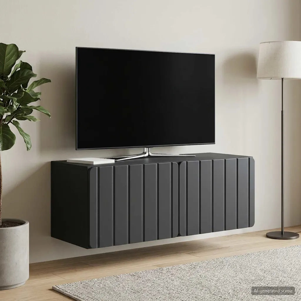 Mobile Porta TV da Muro 78,5 x 31 x 30 cm Nero 898376