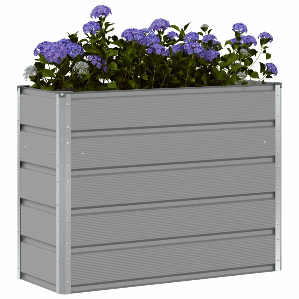 Fioriera | Cassetta per fiori | Vaso Grigio chiaro 100 x 40 x 75 cm Acciaio