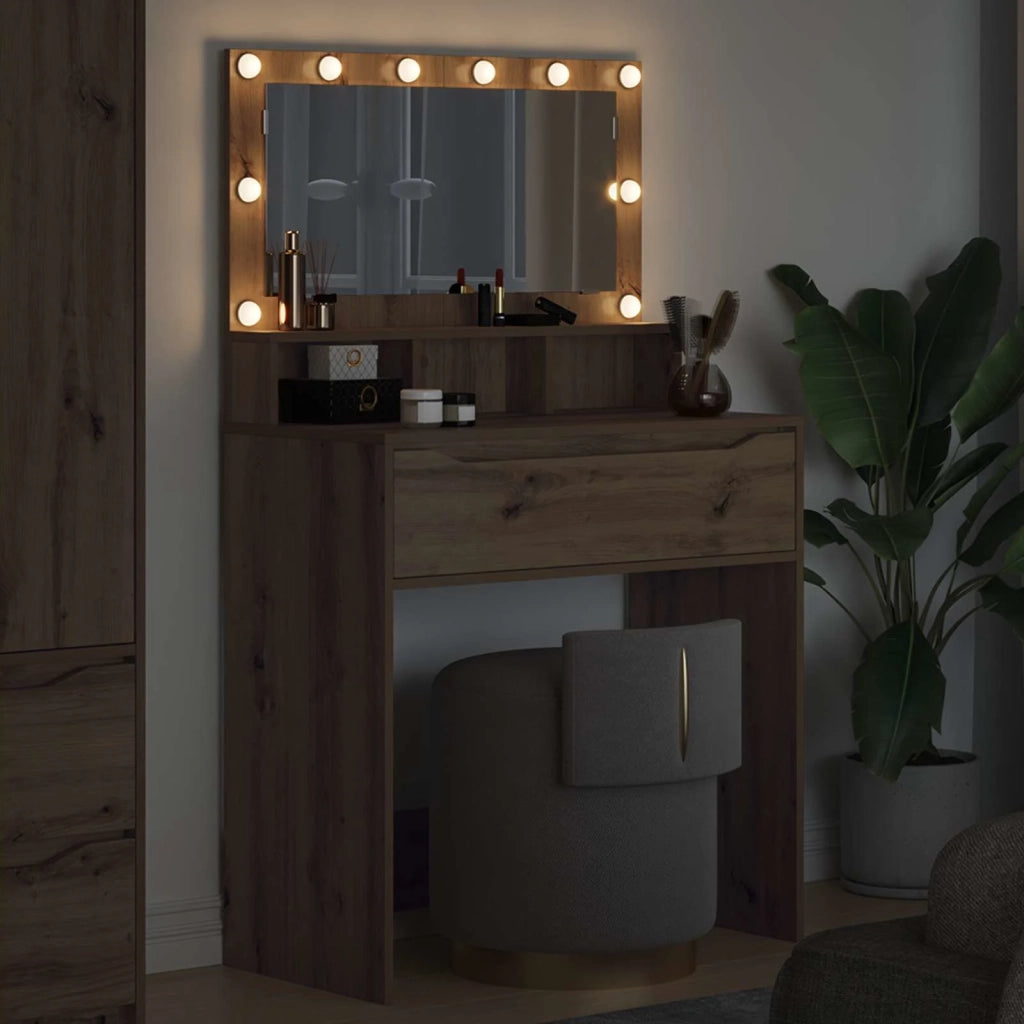 Tavoli da Trucco per Camera da Letto Rovere artigianale 888976