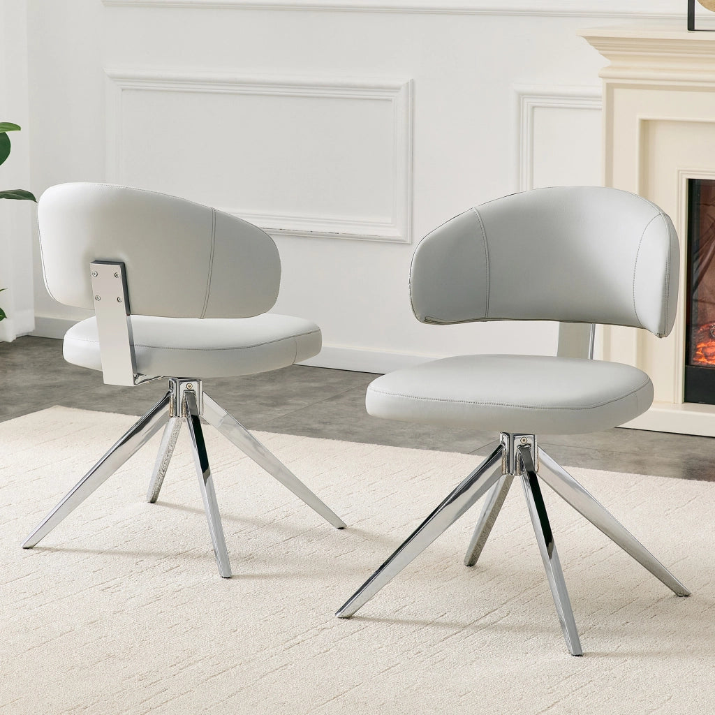 Moderne Drehstühle für Büro und Wohnzimmer – Leicht grau, bequem und stabil