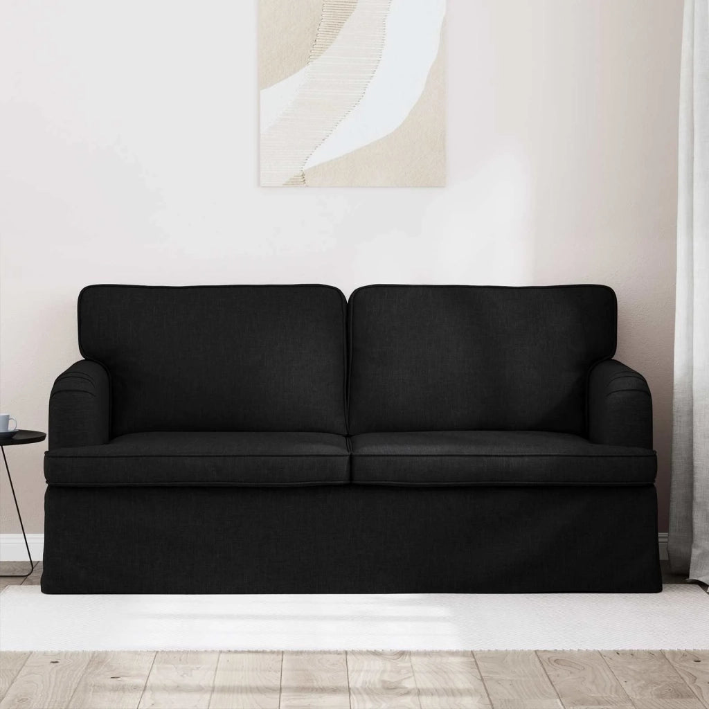 Divano Nero 142 x 80 x 85 cm Tessuto