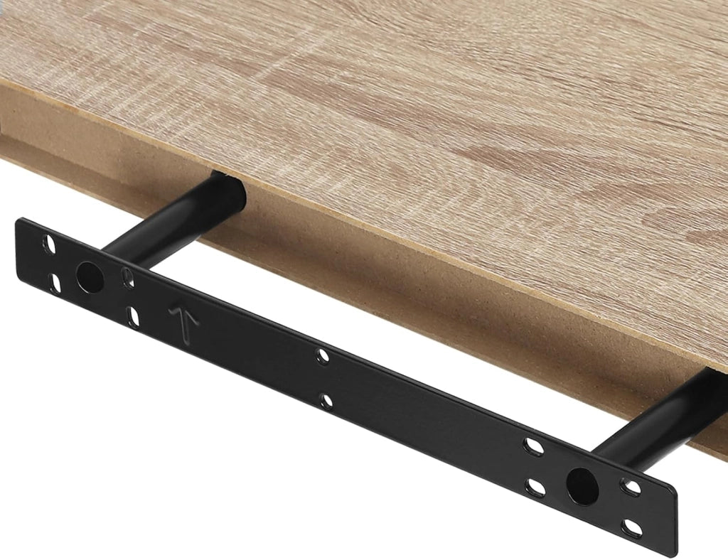 Mensola a Muro Set da 2, 40cm, Mensole Librerie da Parete Scaffale MDF Stile Rétro Ripiano Portaoggetti, Quercia, 0083QJ-2