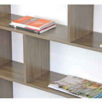 Libreria 12 Ripiani 124x160x24 cm in Legno MDF Rovere Scuro