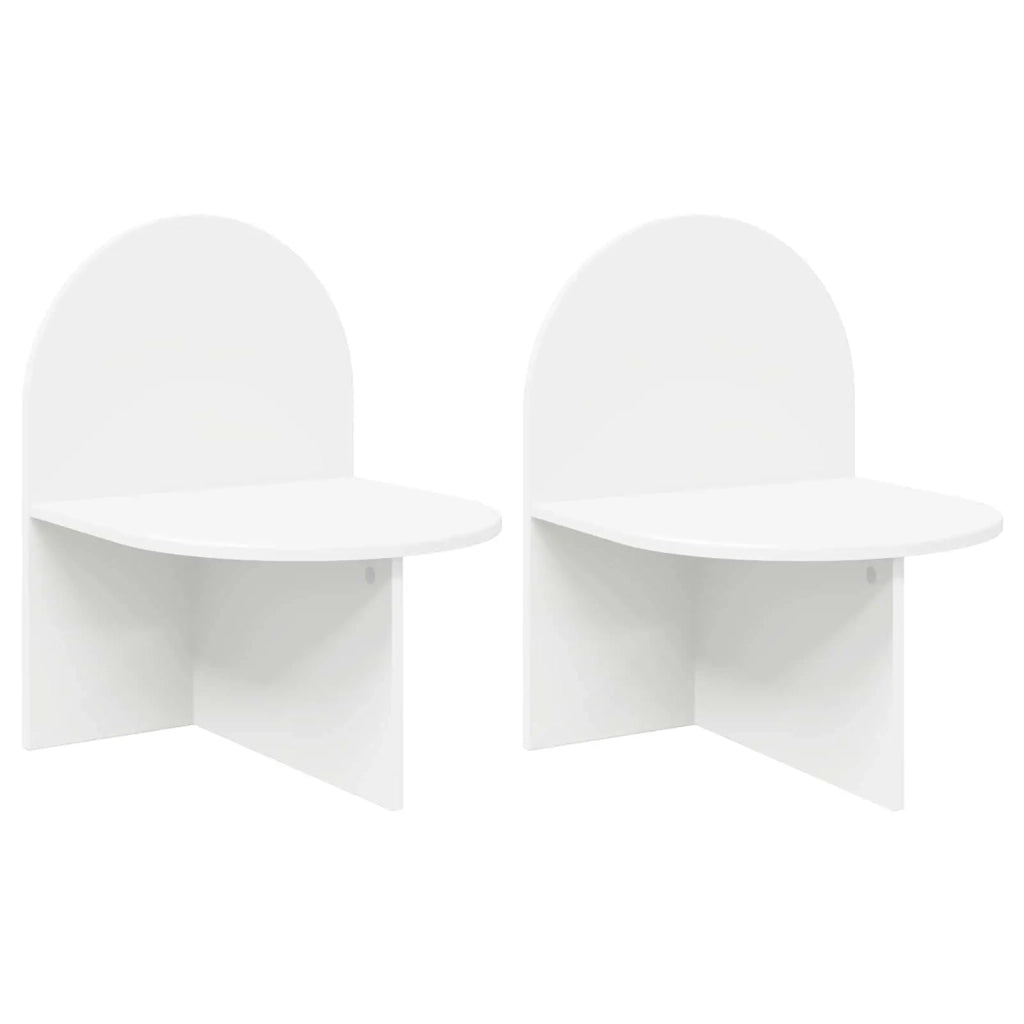 Set di 2 Comodini | Armadio da Notte | Mobiletto da notte Bianco 48 x 49 x 65 cm Legno ingegnerizzato