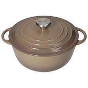 Brandani, Casseruola Cocotte Tortora 3 Litri, Ghisa Smaltata, Diametro 22 cm