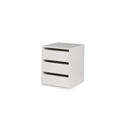 Set di due comodini per camera da letto. Collezione VERONA. Colore bianco.