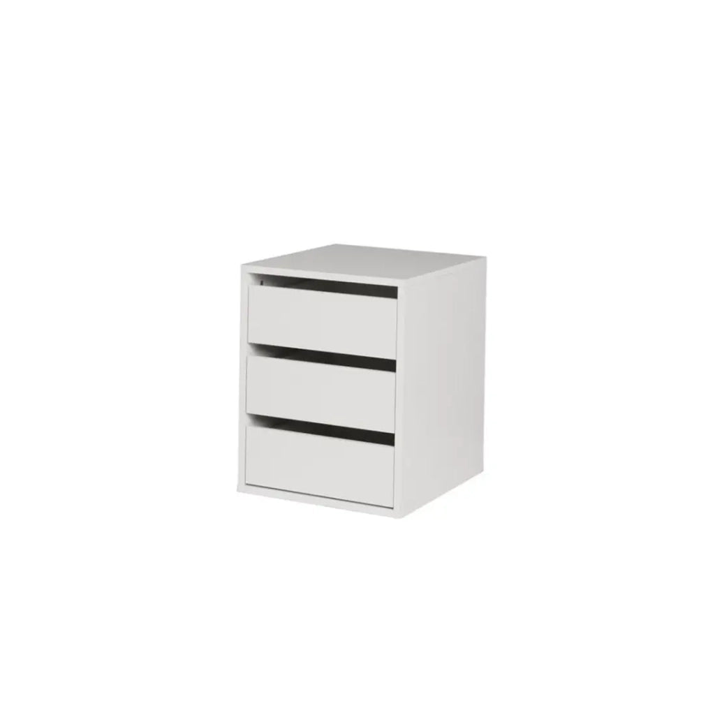 Set di due comodini per camera da letto. Collezione VERONA. Colore bianco.