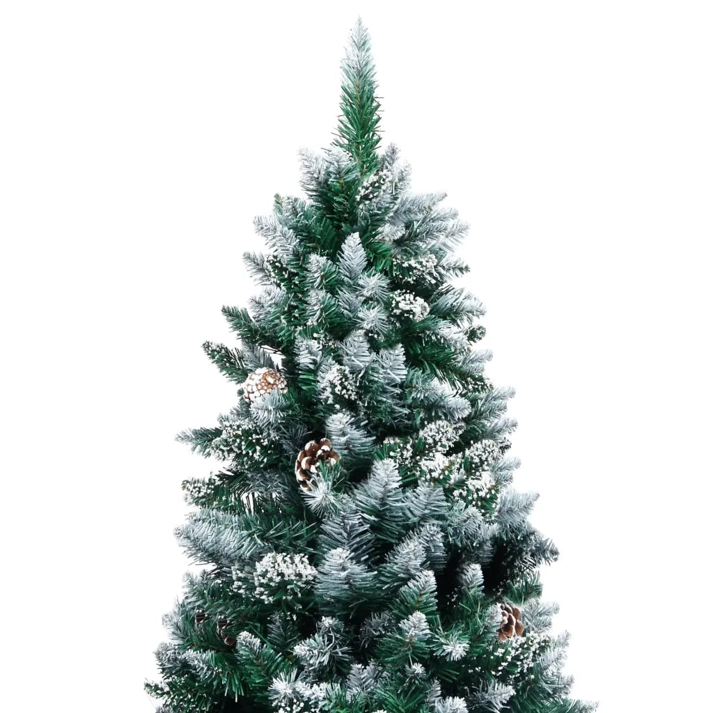 Albero di Natale | Decorazioni natalizie Artificiale con Pigne e Neve Bianca 240 cm
