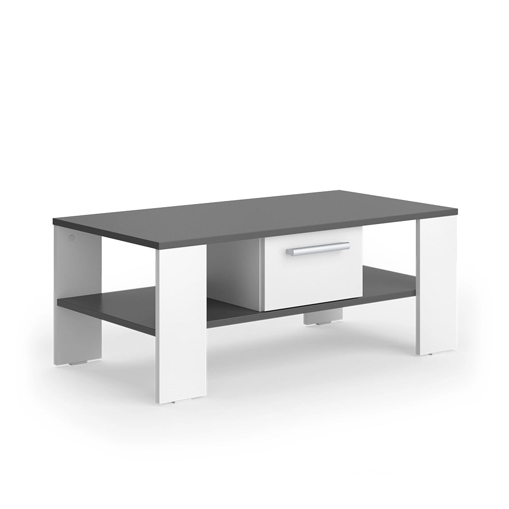 Vicco Tavolino Antracite/bianco 89.8 x 46.4 cm con cassetto
