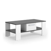 Vicco Tavolino Antracite/bianco 89.8 x 46.4 cm con cassetto