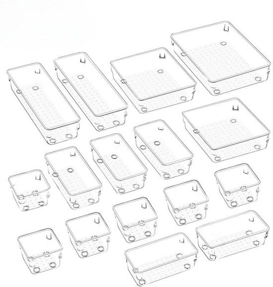 Organizzatore di carico - 16 punti di caricamento PS - organizzatore di cosmetici - organizzatore di tavolo da toeletta - può essere utilizzato in camera da letto, cucina, bagno, ufficio, tavolo da toeletta - contenitore di carico trasparente
