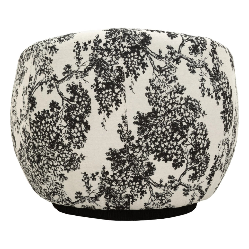 Poltrona in tessuto bicolore bianco e nero