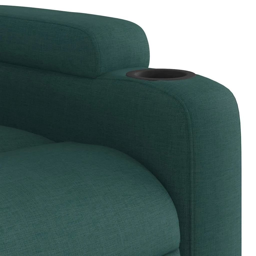 Divano Sedia-Poltrona Massaggiante Reclinabile Verde Scuro in Tessuto 531685