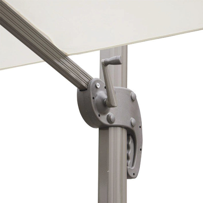 Ombrellone rettangolare braccio laterale 4x3 metri bianco
