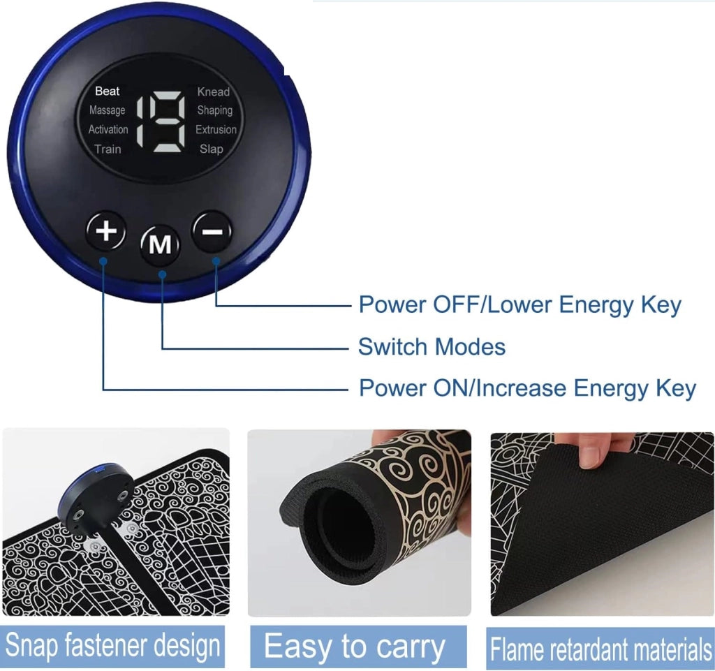 Elettrostimolatore EMS piedi massaggiatore plantare elettrico USB circolazione