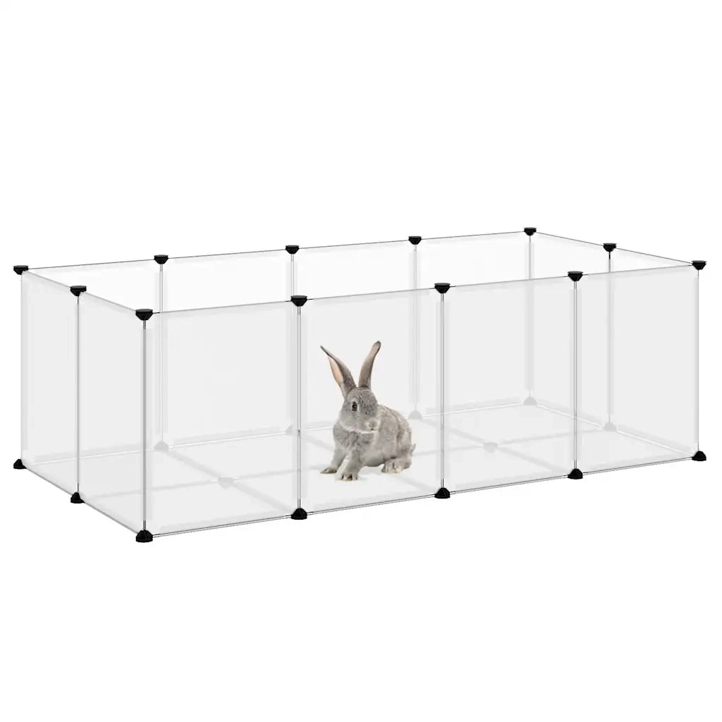 Gabbia per Piccoli Animali Trasparente 144x74x46,5cm PP Acciaio 340572