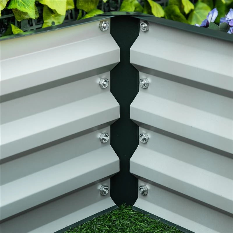 LETTO PER ORTO RIALZATO A FONDO APERTO CON RIVESTIMENTO, IN ACCIAIO ZINCATO, 120X60X30.5 CM, VERDE