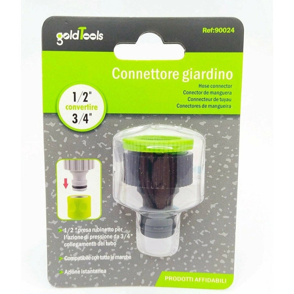 Trade Shop - Connettore Rapido Con Filetto Femmina 1/2" E 3/4" Per Tubo Rubinetto 50mm 90024 -
