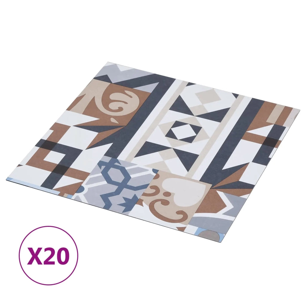 Plance per Pavimentazione Autoadesiva 30,5 x 30,5 cm 20 pcs PVC