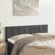 Testiera Grigio Scuro 144x5x78/88 cm in Velluto 346055