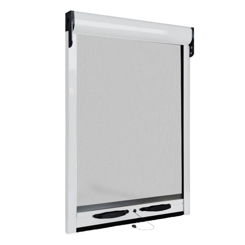 Zanzariera a rullo per finestra con cassonetto da 32mm 100x160cm bianca