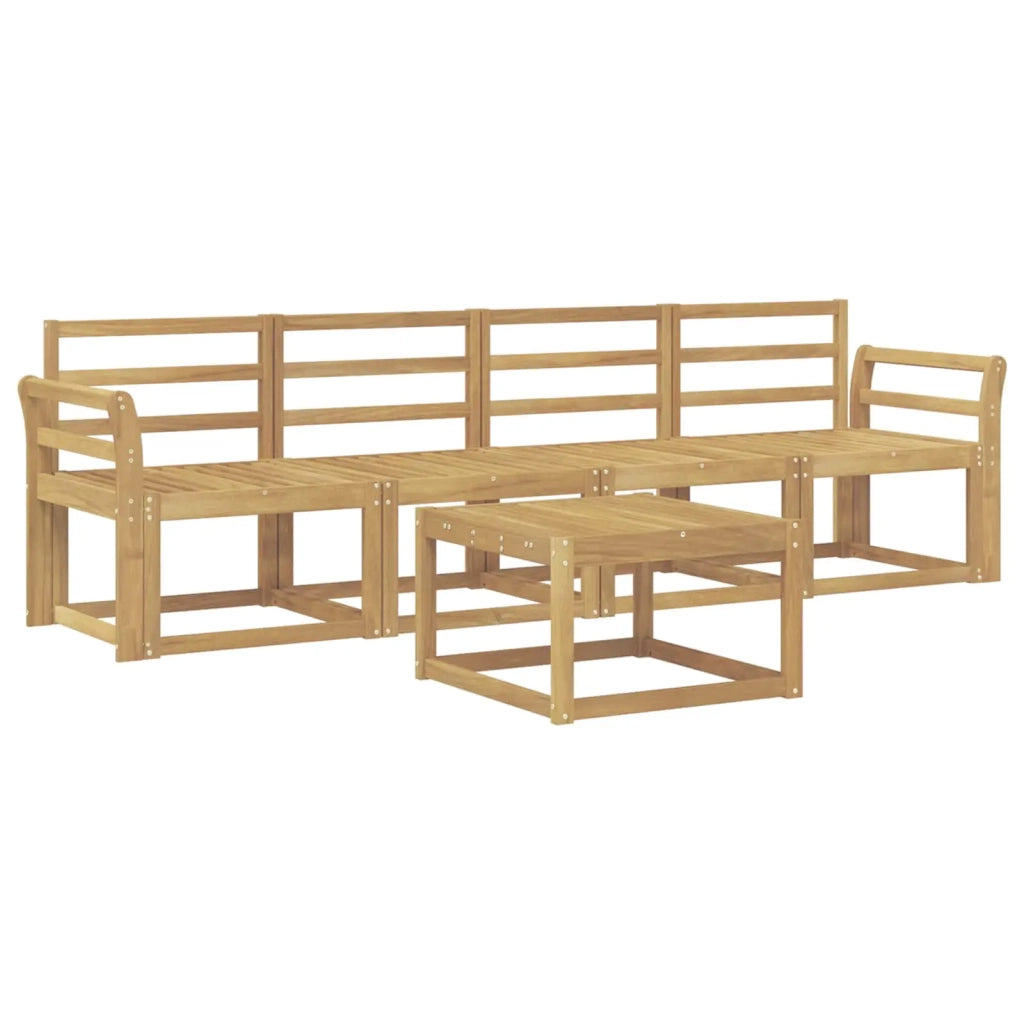 Set di divani da esterno 5 pcs Bianco 59 x 59 x 37 cm 3387208