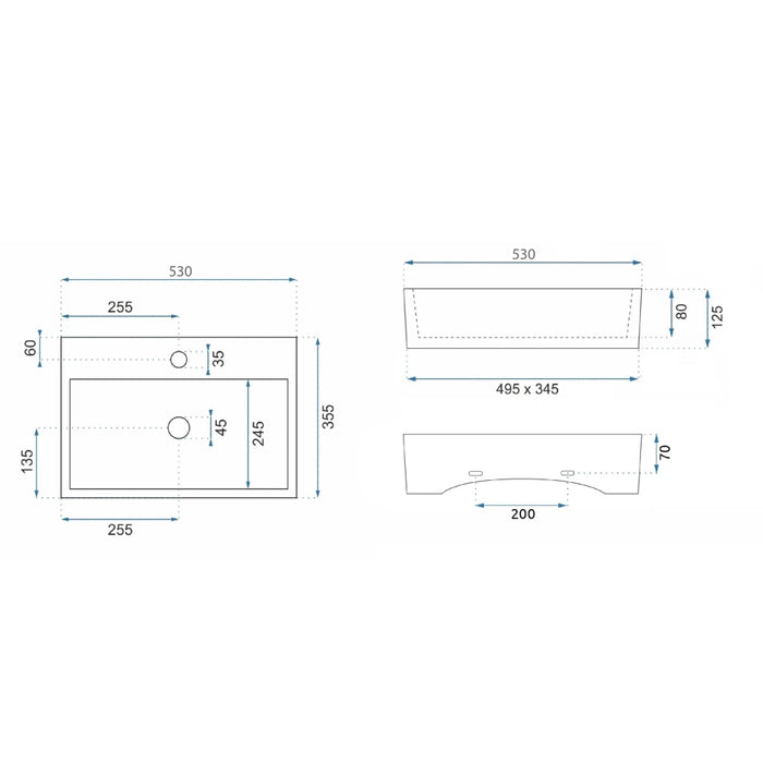 Lavabo Da Appoggio/murale Rea Valeria N