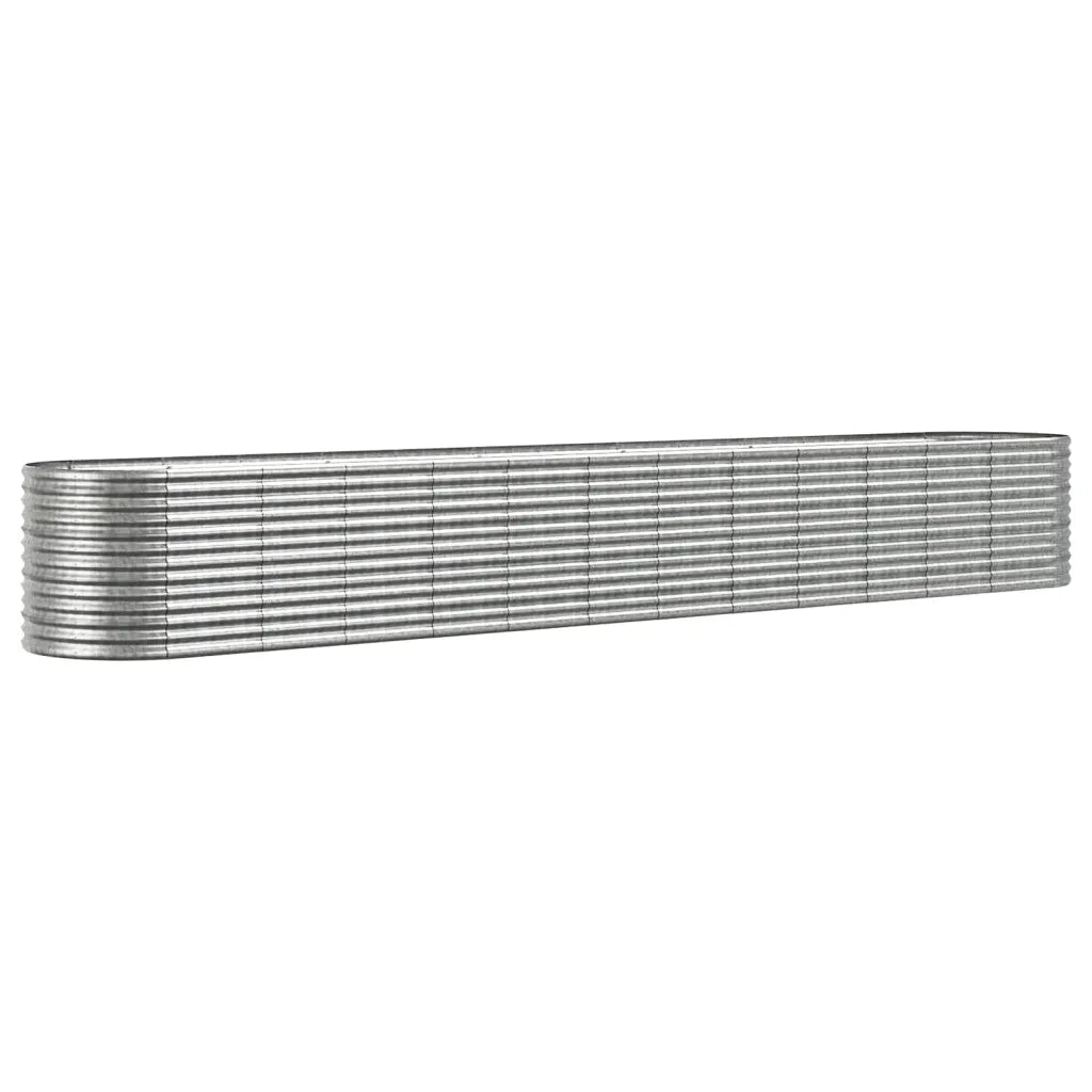 Letto Giardino Acciaio Verniciato a Polvere 512x80x68cm Argento