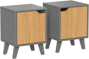Comodino Malu, Antracite/quercia, 2 parti